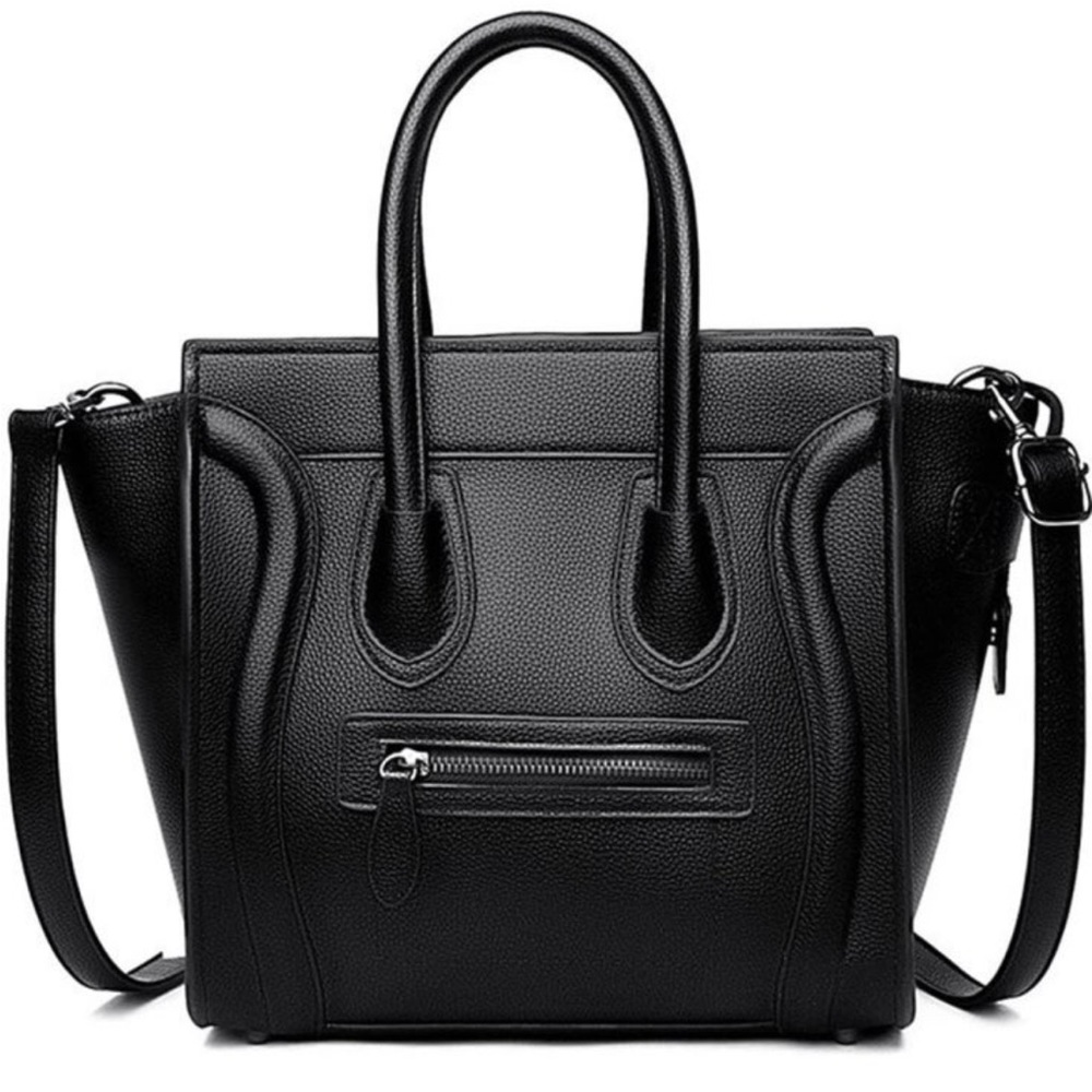 Black luggage tote